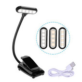 Lumină de lectură Lumină de cărți reîncărcabilă cu USB Lampă flexibilă pentru cărți Dimmer Lămpi de masă Lămpi portabile Clip Lumină LED pentru suport muzical