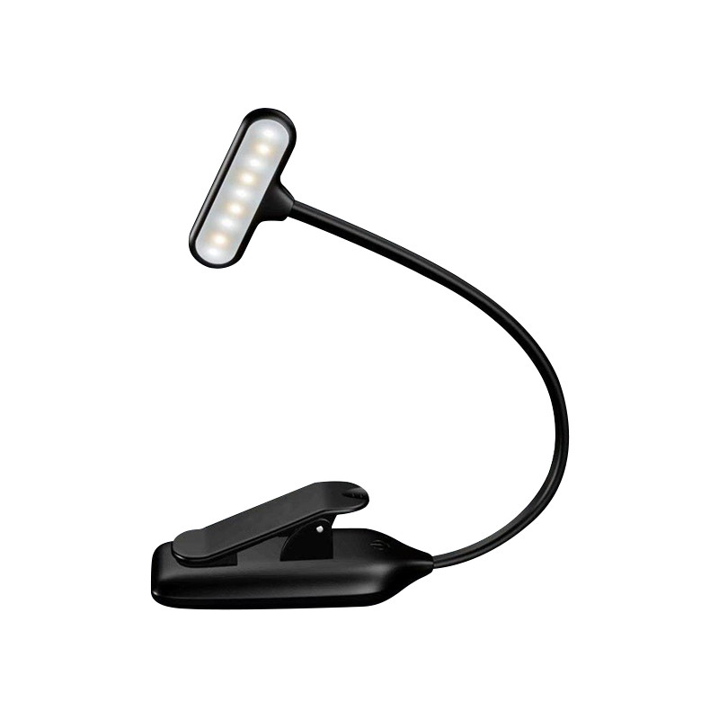 Lumină de lectură Lumină de cărți reîncărcabilă cu USB Lampă flexibilă pentru cărți Dimmer Lămpi de masă Lămpi portabile Clip Lumină LED pentru suport muzical