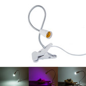 Lampă de masă LED cu tuburi metalice flexibile răsucite de 360 de grade, suport de lumină E27 Lampă de birou cu LED de citire reglabilă cu comutator cu clemă