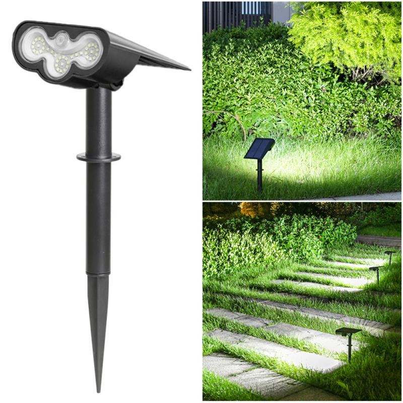 Lumini pentru gazon, montate pe podea, 39 de lumini cu LED-uri de proiectie solare. Spoturi solare puternice pentru gazon. Lumini de proiectie pentru exterior, super luminoase
