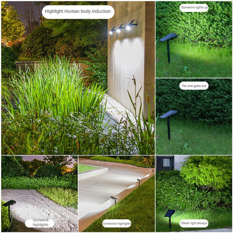 Lumini pentru gazon, montate pe podea, 39 de lumini cu LED-uri de proiectie solare. Spoturi solare puternice pentru gazon. Lumini de proiectie pentru exterior, super luminoase
