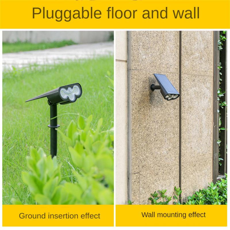 Lumini pentru gazon, montate pe podea, 39 de lumini cu LED-uri de proiectie solare. Spoturi solare puternice pentru gazon. Lumini de proiectie pentru exterior, super luminoase