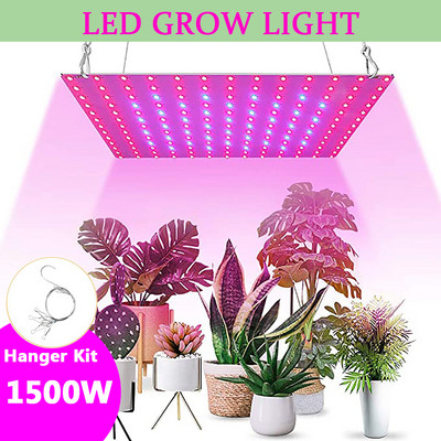 1000W Grow Light Lampă LED cu spectru complet 1500W 2000W LED Bec pentru plante Sere Lampă Phyto de interior Grow Cort US EU UK Plug