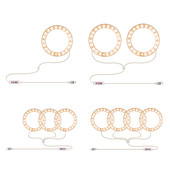 Angel Ring Növénynövesztő Fény LED-es szabályozható USB töltő Napfény Fitolámpa Vízálló Virágok Palánták Óvodai lámpák