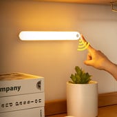 Lumină de noapte cu LED, 3 culori luminoase, reglare continuă, încărcare USB, magnetice fără fir pentru dulap, lampă de masă pentru citire pentru dormitor.