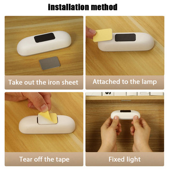 Νυχτερινό φως LED 3 ανοιχτόχρωμα χρώματα Stepless Dimming USB Φόρτιση Μαγνητικά ασύρματα φώτα ντουλαπιού Επιτραπέζιο φωτιστικό για κοιτώνα στο κρεβάτι