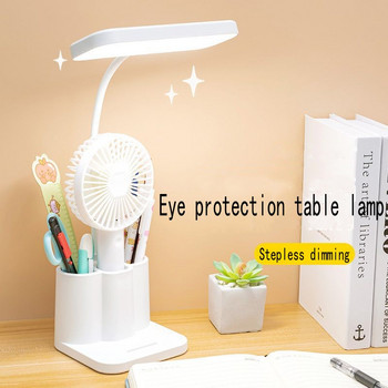 LED сгъваема настолна лампа Държач за писалка Нощна лампа за деца Пишещи лампи Ярка офисна настолна лампа за учене Четене Защита на очите