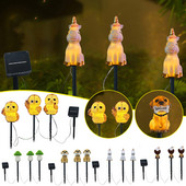 Napelemes LED lámpa 1 Drag 3 Állat Tájkép Pázsit lámpa Automatikus Ragyogás Kültéri Vízálló Napenergia Dísz a Pathway Gardenhez