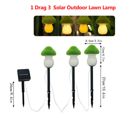 Napelemes LED lámpa 1 Drag 3 Állat Tájkép Pázsit lámpa Automatikus Ragyogás Kültéri Vízálló Napenergia Dísz a Pathway Gardenhez