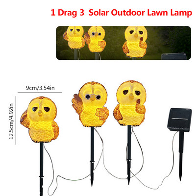 Napelemes LED lámpa 1 Drag 3 Állat Tájkép Pázsit lámpa Automatikus Ragyogás Kültéri Vízálló Napenergia Dísz a Pathway Gardenhez