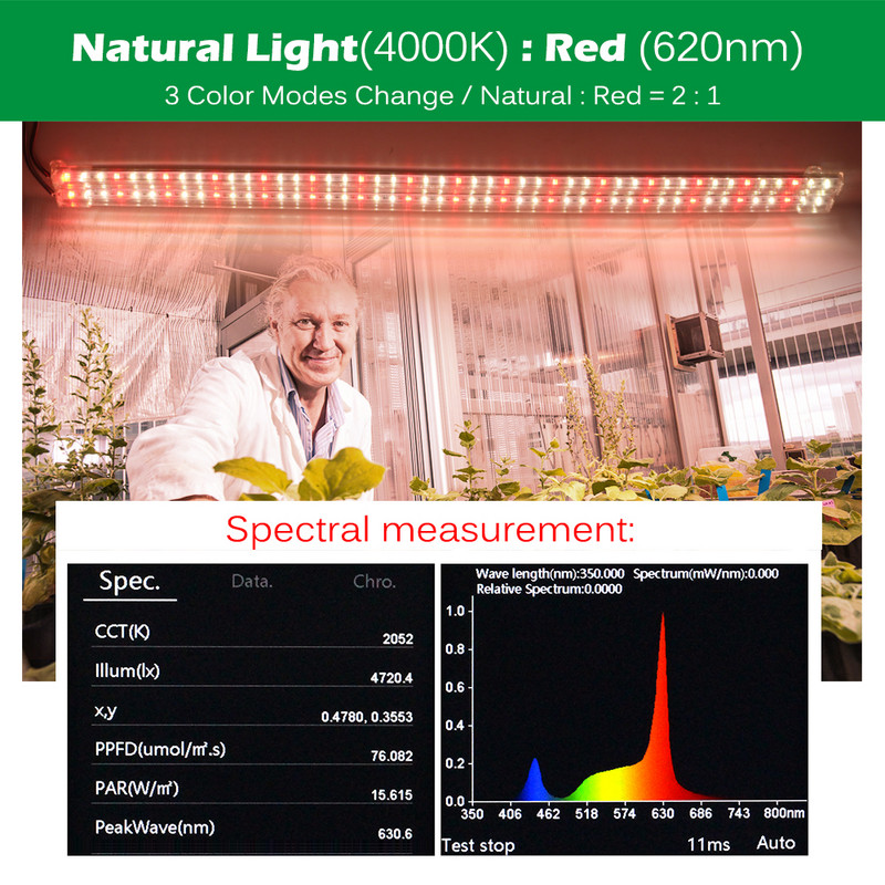 USB LED Grow Light DC 5V 2835 csíkos növénytermesztő lámpa 30cm 50cm piros/kék/fehér cserélhető kapcsolóval beltéri fitolámpához