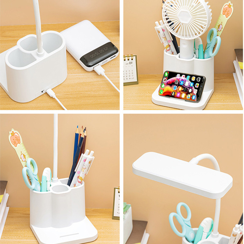 Lampă de noptieră super luminoasă cu suport pentru pix, încărcare prin USB, cu reglaj la atingere, lampă de birou, dormitor, lectură, lumină de noapte pentru birou de lucru