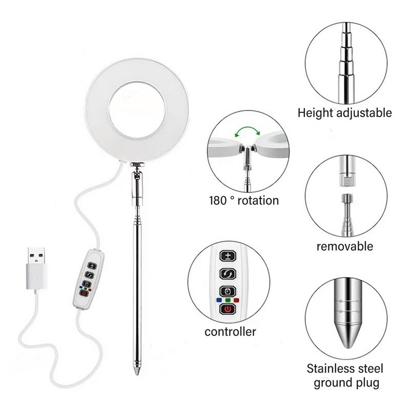 Kis növekedésű, stabil, teljes spektrumú, automatikus időzítő magasságú, állítható növekvő lámpa LED növényi fényhalo beltéri növényekhez