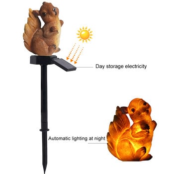 Led нощна лампа Сладка смола Катерица Външна морава Градинска лампа със слънчево захранване Наземна декорация Светлина Пейзажна светлина Градинска пътека Lig