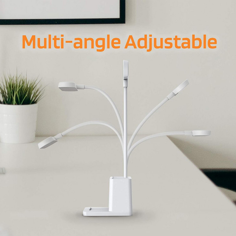 Lampă de birou cu LED, reîncărcabilă prin USB, cu protecție a ochilor, lumină de birou, pentru învățare pentru copii, pentru dormitor, pentru citire, pentru cărți, pentru noptieră, pentru lectură de noapte