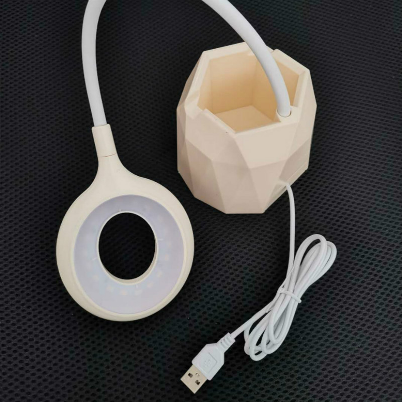 Loominguline USB-lauavalgusti Morden College ühiselamu magamistoaga töötuba Led laualambi pliiatsikonteiner Macaroon silmade kaitserõngas laualamp