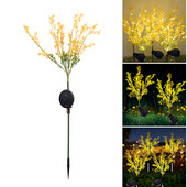 Lumină cu LED-uri solare pentru flori de rapiță, impermeabilă, peisaj în aer liber, lampă decorativă, grădină, curte, gazon, solar DCS