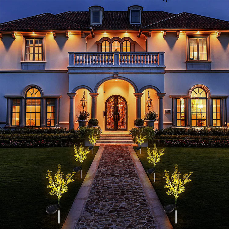 Lumină cu LED-uri solare pentru flori de rapiță, impermeabilă, peisaj în aer liber, lampă decorativă, grădină, curte, gazon, solar DCS