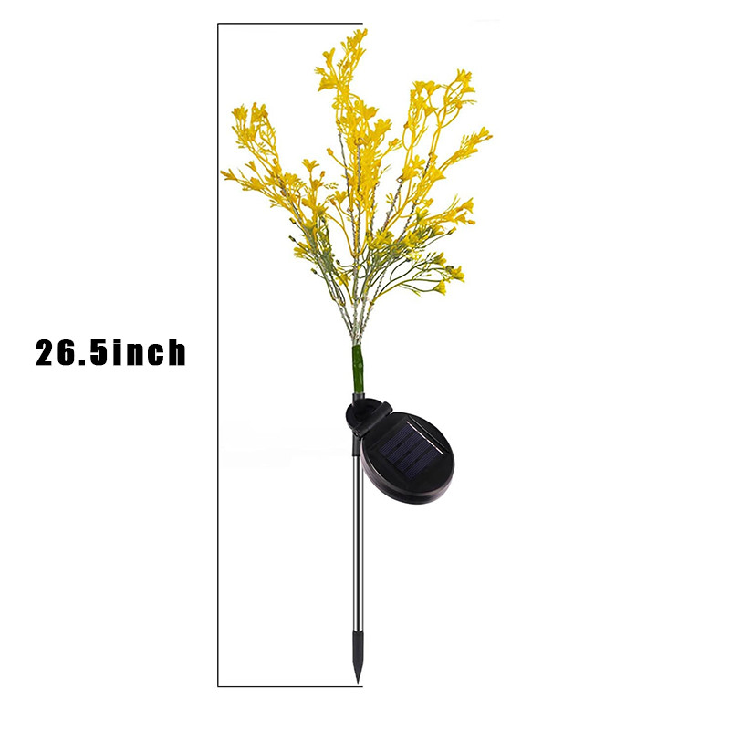 Lumină cu LED-uri solare pentru flori de rapiță, impermeabilă, peisaj în aer liber, lampă decorativă, grădină, curte, gazon, solar DCS