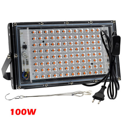50W 100W 200W LED auginimo šviesa viso spektro fitolampa, skirta kambariniams augalams šiltnamio efektą sukeliančių gėlių sodinukų sodinukų lempos auginimo apšvietimas