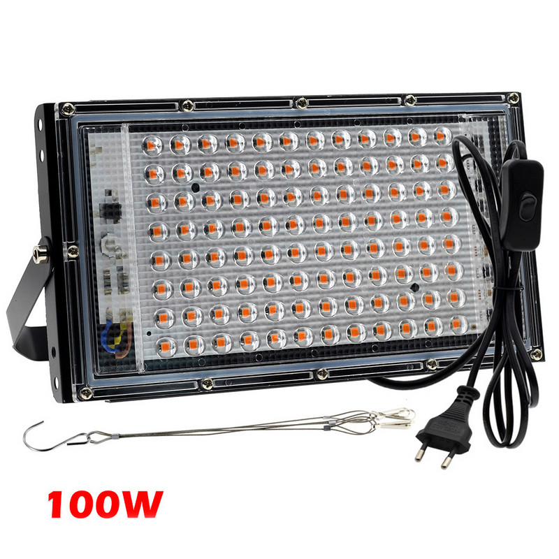 50W 100W 200W LED auginimo šviesa viso spektro fitolampa, skirta kambariniams augalams šiltnamio efektą sukeliančių gėlių sodinukų sodinukų lempos auginimo apšvietimas