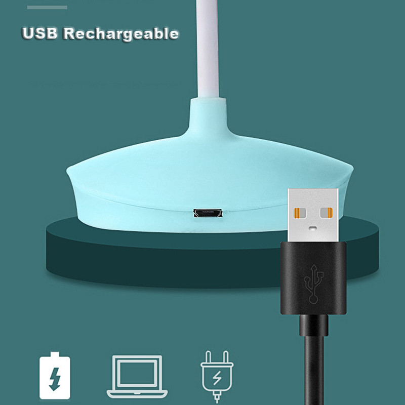 Led Touch aptumšojama galda lampa USB uzlāde 3 Bright Adjust galda lampa Pārnēsājama mācību galda lampa lasīšanai biroja darba apgaismojumam
