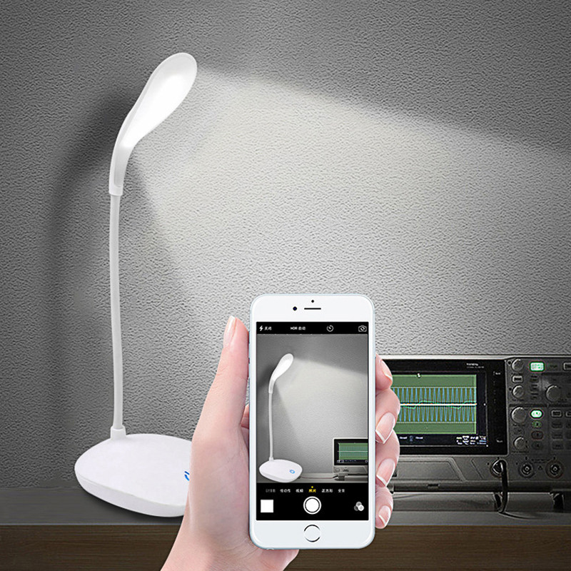 Led Touch aptumšojama galda lampa USB uzlāde 3 Bright Adjust galda lampa Pārnēsājama mācību galda lampa lasīšanai biroja darba apgaismojumam
