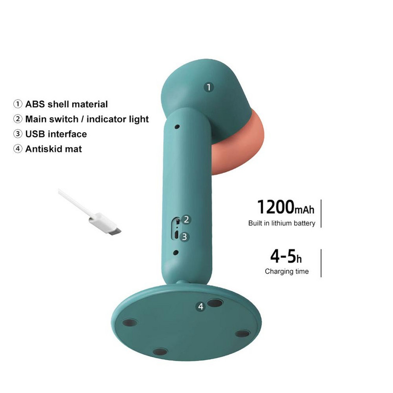 Lampă de masă LED cu control la atingere reglabilă Lampă de birou LED reîncărcabilă prin USB Lampă de lectură pentru studiu, reglabilă, flexibilă, pentru protecția ochilor