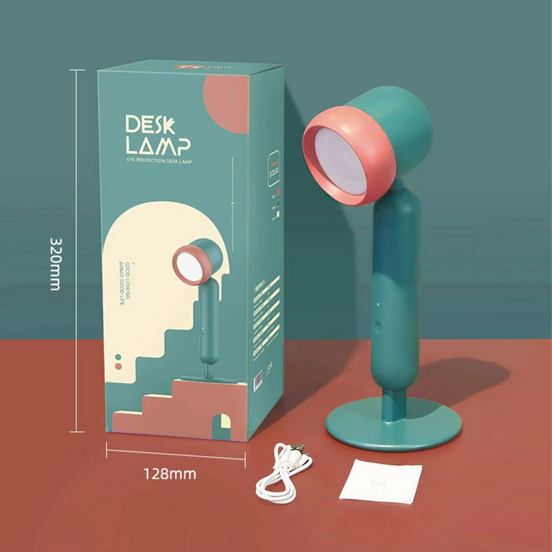 Lampă de masă LED cu control la atingere reglabilă Lampă de birou LED reîncărcabilă prin USB Lampă de lectură pentru studiu, reglabilă, flexibilă, pentru protecția ochilor