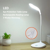 Biroja spilgta galda lampa uzlādējams akumulators LED statīvs bērniem rakstāmgalda lampas galda laternas studentu mācību grāmatu lasīšanai.