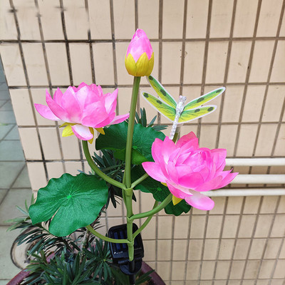 RGB színes napelemes fűnyíró lámpa szimuláció lótuszvirágos lámpa otthoni dekorációs virágoskert dekoráció vízálló tájfény