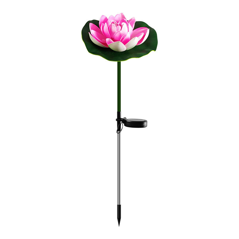 RGB színes napelemes fűnyíró lámpa szimuláció lótuszvirágos lámpa otthoni dekorációs virágoskert dekoráció vízálló tájfény