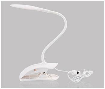 14 LED настолна лампа за защита на очите за четене Регулируема яркост USB акумулаторна LED настолна настолна лампа със сензорен превключвател на щипка