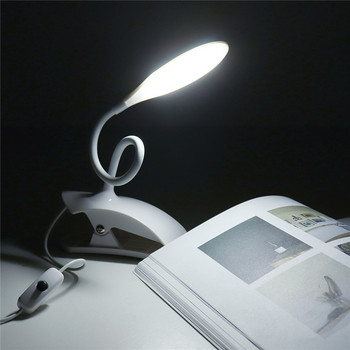 14 LED настолна лампа за защита на очите за четене Регулируема яркост USB акумулаторна LED настолна настолна лампа със сензорен превключвател на щипка
