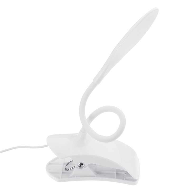 14 LED olvasószem védő asztali lámpa, állítható fényerősségű USB újratölthető LED asztali lámpa csíptetős érintőkapcsolóval