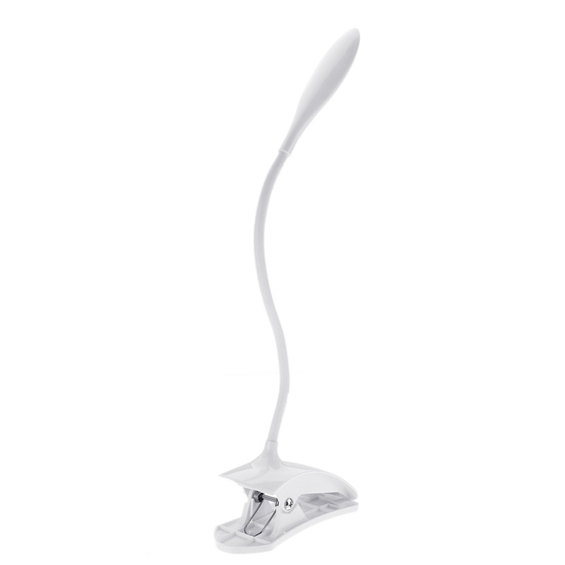 14 LED olvasószem védő asztali lámpa, állítható fényerősségű USB újratölthető LED asztali lámpa csíptetős érintőkapcsolóval