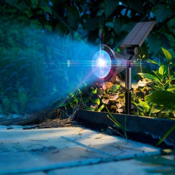7 LED соларна LED лампа за морава Водоустойчива прожекторна светлина Контрол на осветлението на шипове за вмъкване на открито, подова градинска пътека и перална машина