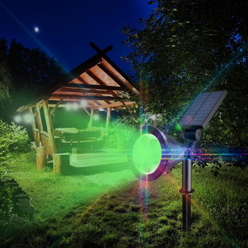 7 LED ηλιακό φωτιστικό γκαζόν LED αδιάβροχο φως πλημμυρίδας Έλεγχος φωτισμού ακίδων για εξωτερική εισαγωγή μονοπατιού δαπέδου και πλυντήριο τοίχου