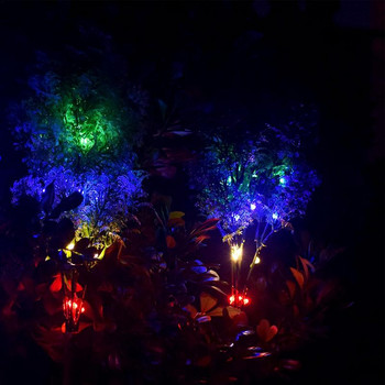 Цветни слънчеви светлини Външна градинска светлина Слънчеви захранвани цветя Външни светлини LED за алея за вътрешен двор Декорация на пътека Тревна площ