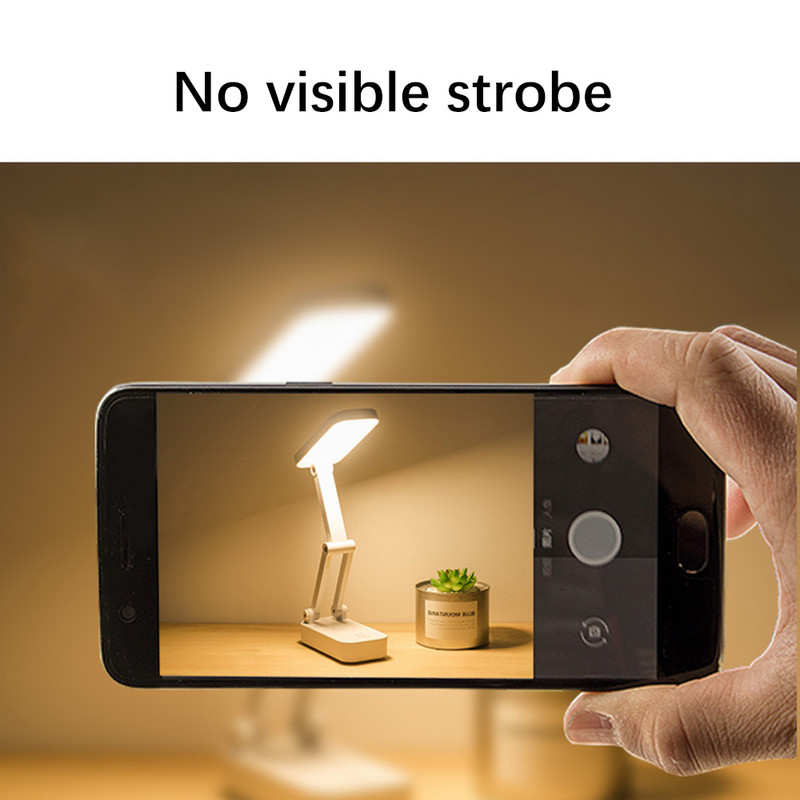 Kokkupandav kaasaskantav LED-silmakaitse laualamp ühiselamu õppe avariilaadimisvalgusti kolme värvi reguleerimisega öövalgustid