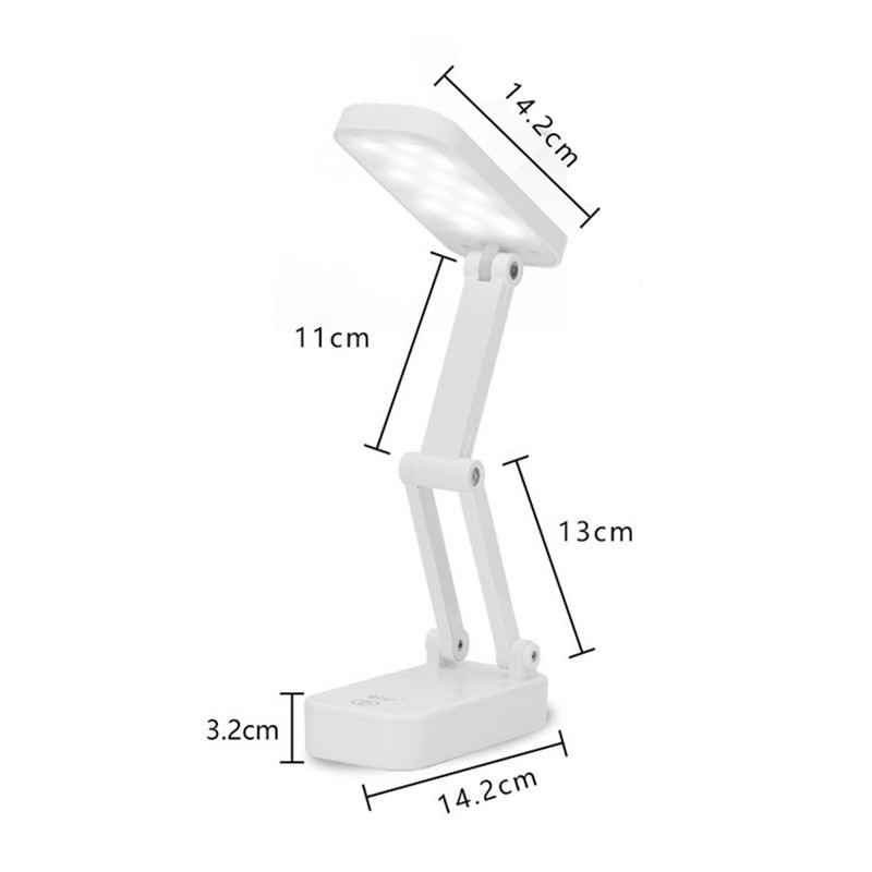 Kokkupandav kaasaskantav LED-silmakaitse laualamp ühiselamu õppe avariilaadimisvalgusti kolme värvi reguleerimisega öövalgustid