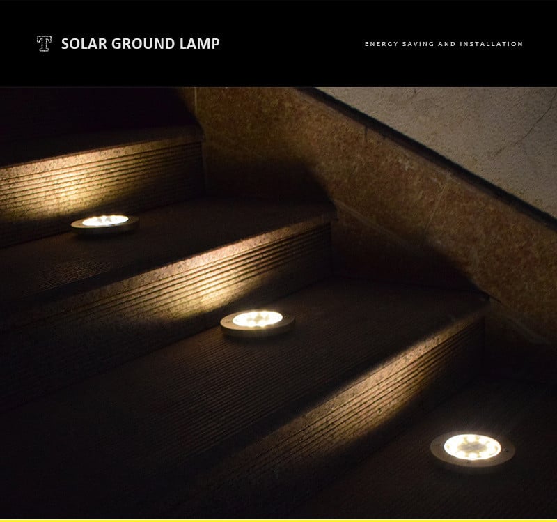 5/8/10LED Lumină de sol cu energie solară, peisaj de grădină, lampă pentru gazon, lumină îngropată, pentru drum în aer liber, scari, pentru acoperiș, lămpi subterane