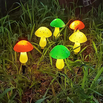 Mushroom Ground Light Ανθεκτικό ηλιακό διακοσμητικό μονοπάτι Landscape Lights Εύκολη εγκατάσταση Αυτόματο διακόπτη κινουμένων σχεδίων για αυλή