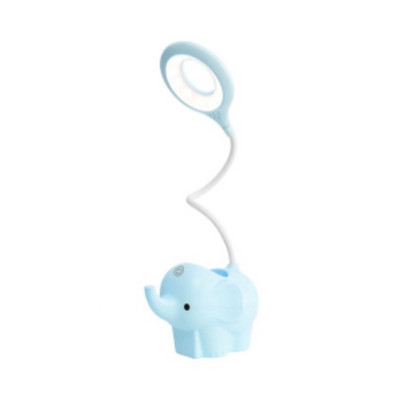 Kreatív Elephant Animal Led asztali lámpa USB töltőcsatlakozó, kettős felhasználású, háromszínű, állítható hőmérsékletű oktató asztali lámpa