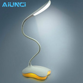 3-tasemeline hämardatav Clover LED-anduriga lauavalgusti silmade kaitse lamp Paindlik öövalgustusega laualamp USB-kaabliga õppimiseks