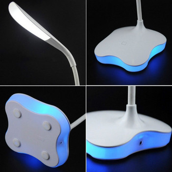 Επιτραπέζιο φωτιστικό με αισθητήρα LED τριφύλλι με δυνατότητα ρύθμισης ρύθμισης 3 επιπέδων Προστατευτικό επιτραπέζιο φωτιστικό για τα μάτια Ευέλικτο επιτραπέζιο φωτιστικό νύχτας με καλώδιο USB για μελέτη
