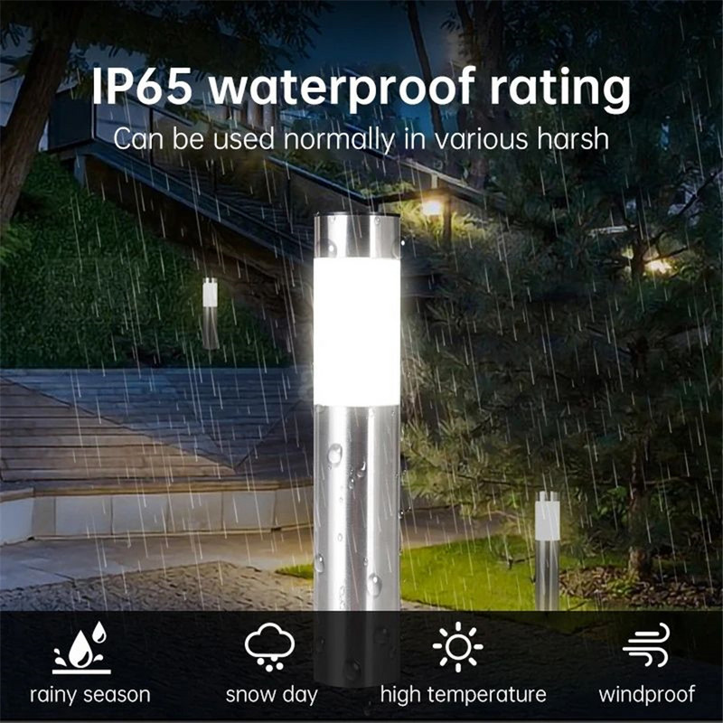 LED lauko saulės stulpo žibintai kraštovaizdžio tako apšvietimas vandeniui atsparios saulės vejos lempos namų vilos kiemo sodo dekoravimui
