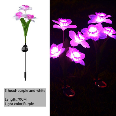 Napelemes LED lámpák Kert kültéri erkély Dekoratív napelemes nárcisz virágos lámpák LED nárcisz lótusz gyep esküvői lámpa