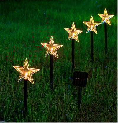 1 kuni 5 päikeseenergial töötav jõuluvalgusti veekindel aiakaunistus õues teeraja, tara, õue jaoks