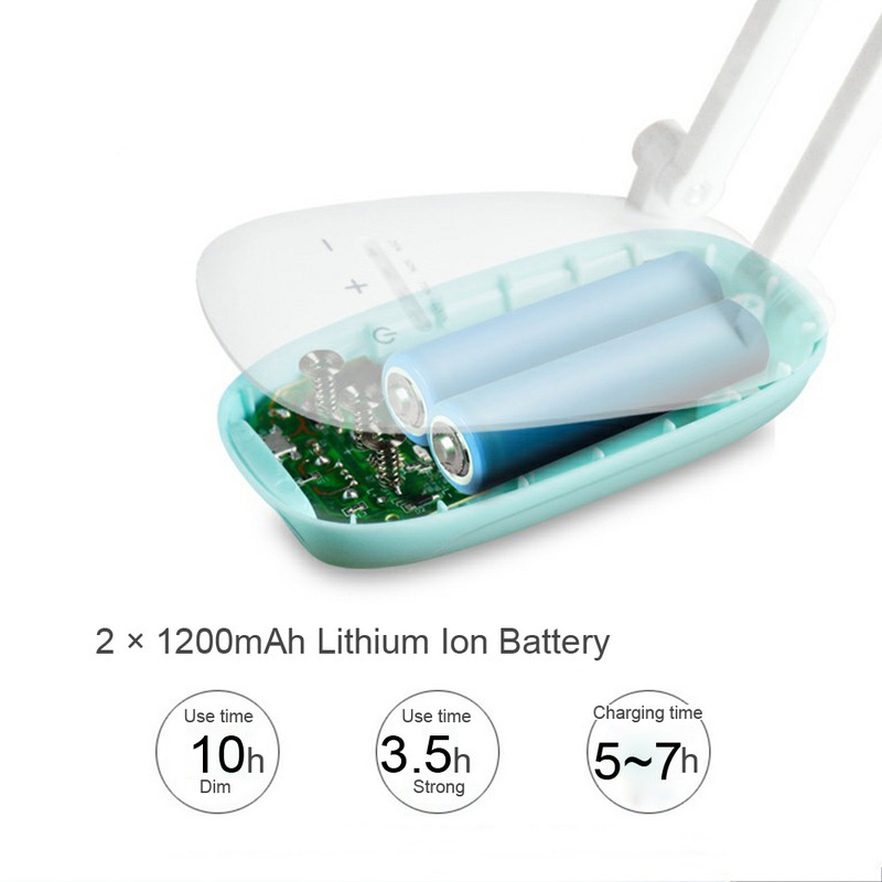 Lampă de birou LED reîncărcabilă pentru studiu Lampă USB Masă Îngrijirea ochilor Cărți de lectură Lumină pentru cămin de facultate Lampă tactilă pentru noptieră Camera de zi